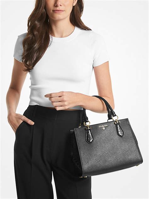 michael kors marilyn medium saffiano leather satchel|macy's michael kors.